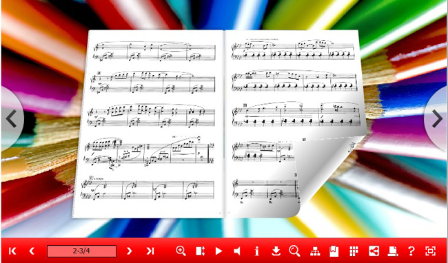 3d page flip music eBook