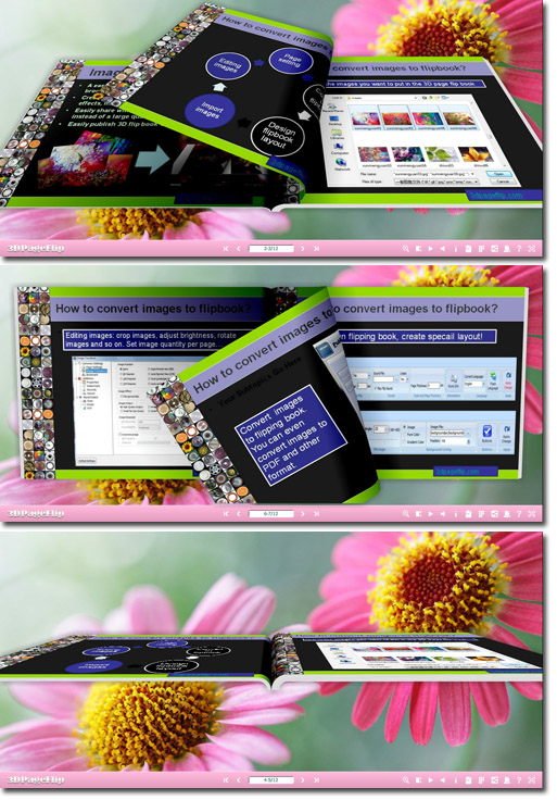 3D page flip book from PowerPoint