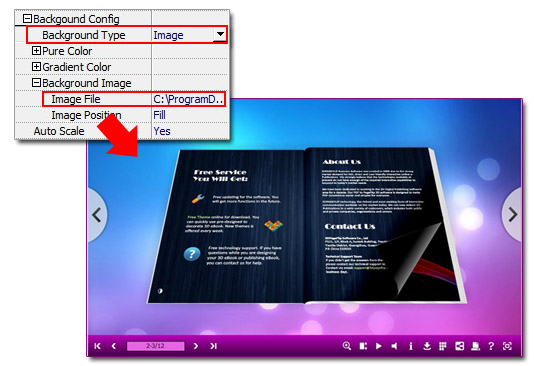 background picture for 3D eBook
