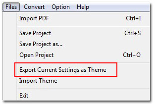 export theme