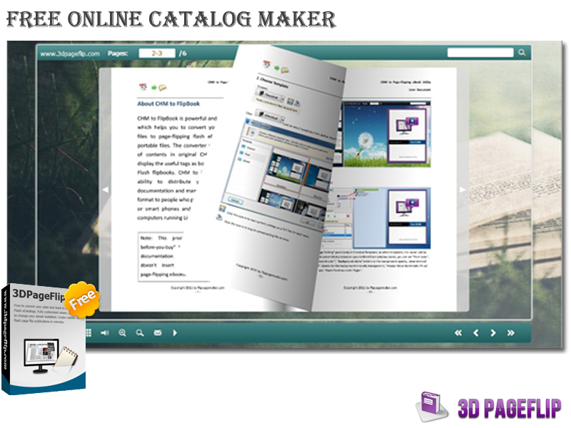 3DPageFlip Free Online Catalog Maker software