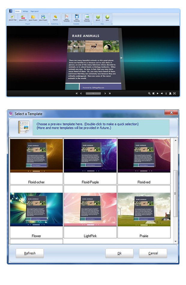 Free 3D Flash Flip Book Creator - Freeware to create page ...