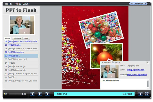 Windows 8 Free 3DPageFlip PowerPoint to  Flash full