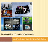 Adding Flash to 3D Page Flip Book Avoid Flash Problems