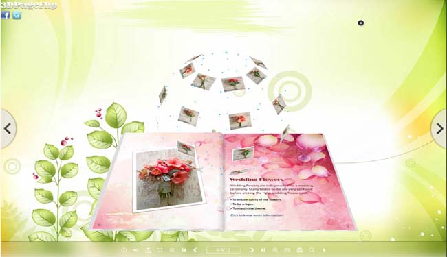 3D PageFlip eBook Flower Themes screenshot