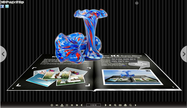 Lines Theme for 3D eBook screenshot