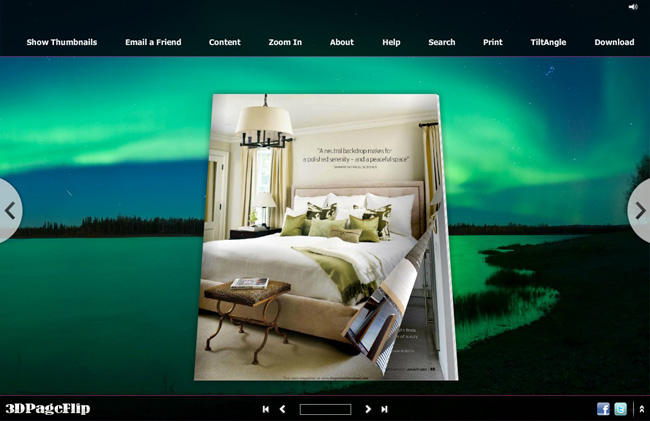Aurora Style Theme for 3D Page Turning Book