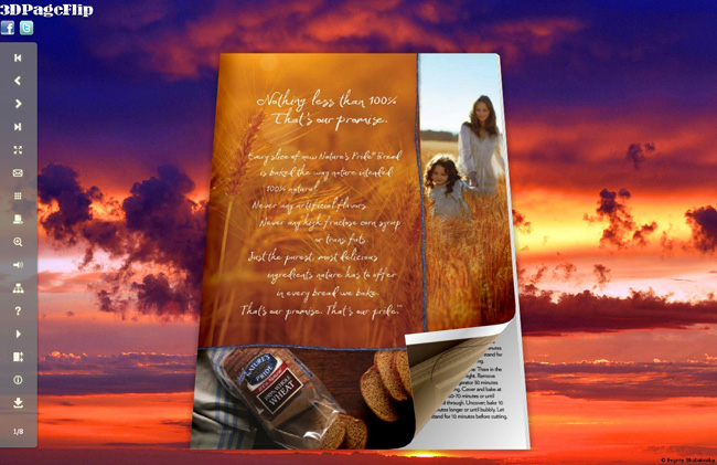 Baffling Sky Style Theme for 3D Page Turning Book