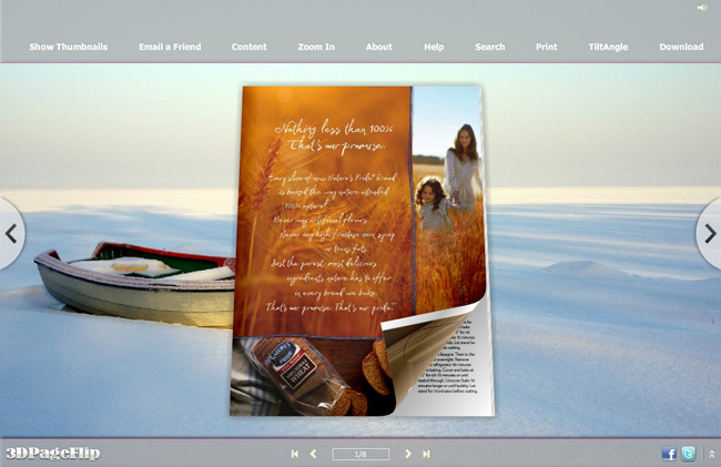 Boat Style Theme for 3D Page Turning Book
