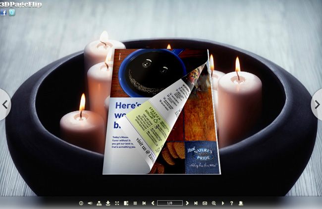 Candle Light Style Theme for 3D Page Turning Book
