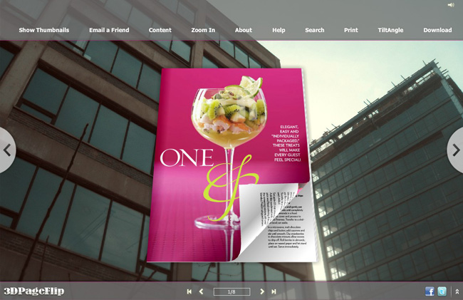 City Sky Style Theme for 3D Page Turning Book