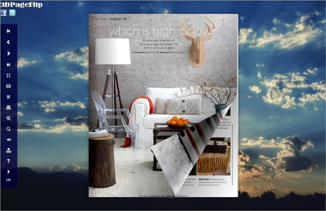 dawn Style Theme for 3D Page Turning Book