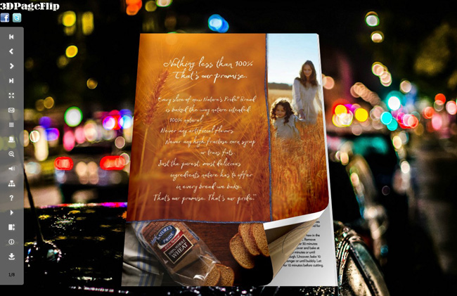 Raining Style Theme for 3D Page Turning Book