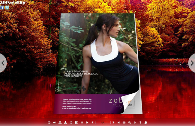 Red Tree Style Theme for 3D Page Turning Book