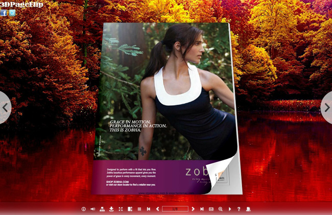 Red Tree Style Theme for 3D Book software