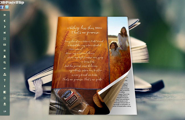 Time Style Theme for 3D Page Turning Book
