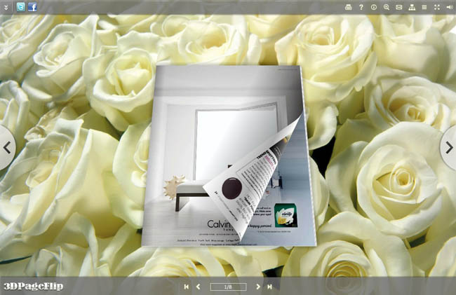 White Rose Style Theme for 3D Book 1.0 full